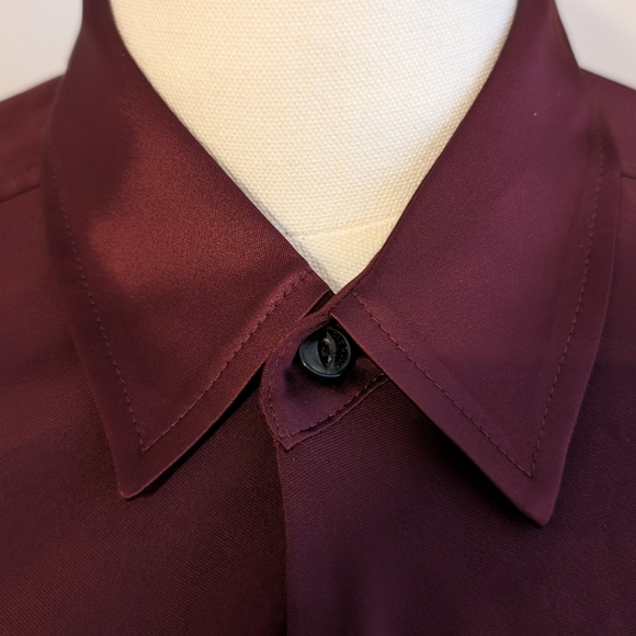 NWOT rag & bone Phillipa Draped blouse medium wine - Picture 3 of 8